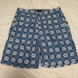 Peter Millar Collection Swim Trunks Blue Floral Print Men’s Medium Stretch